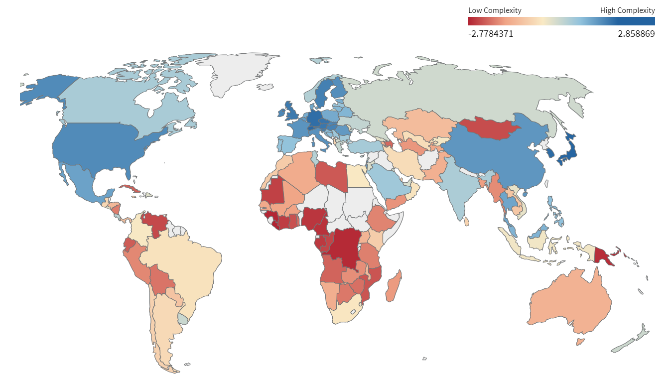 A map of the world with different colored countries/regions